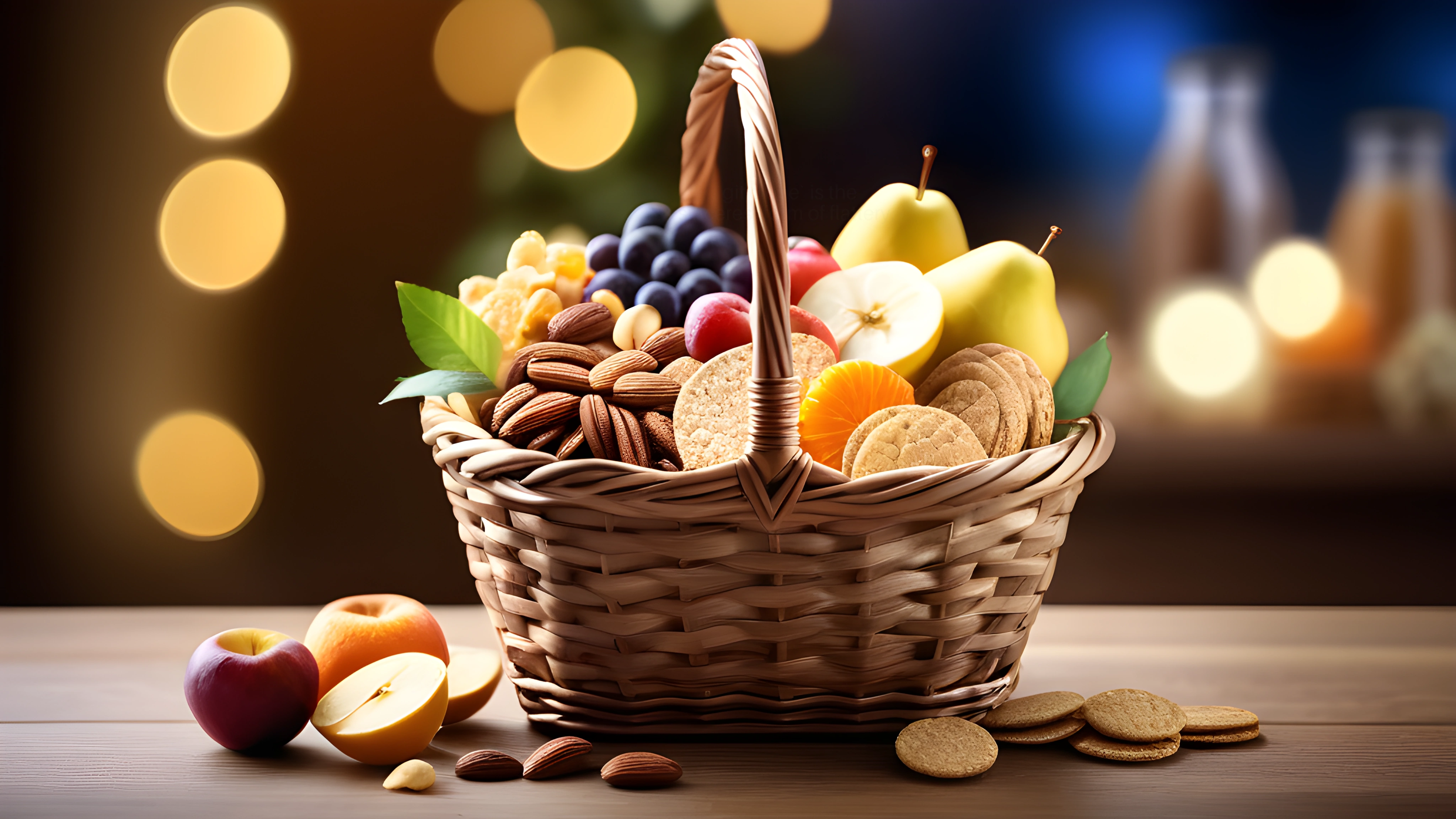A nice gift basket of goodies.
